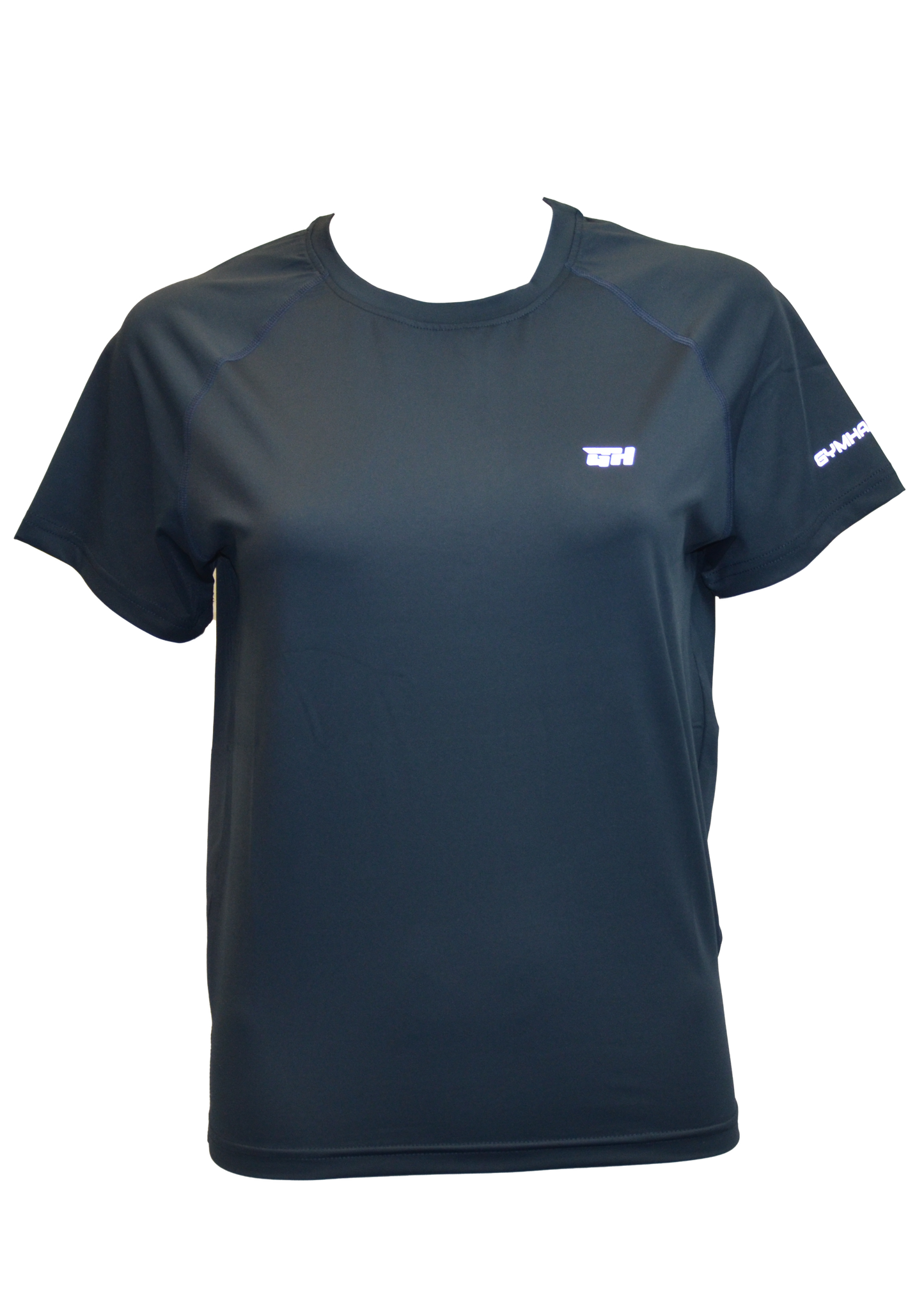 GH Women's Round Neck Gym T-Shirt - High-Performance Polyester & Elastane, Moisture-Wicking, Stretchable Fit for Intense Workouts