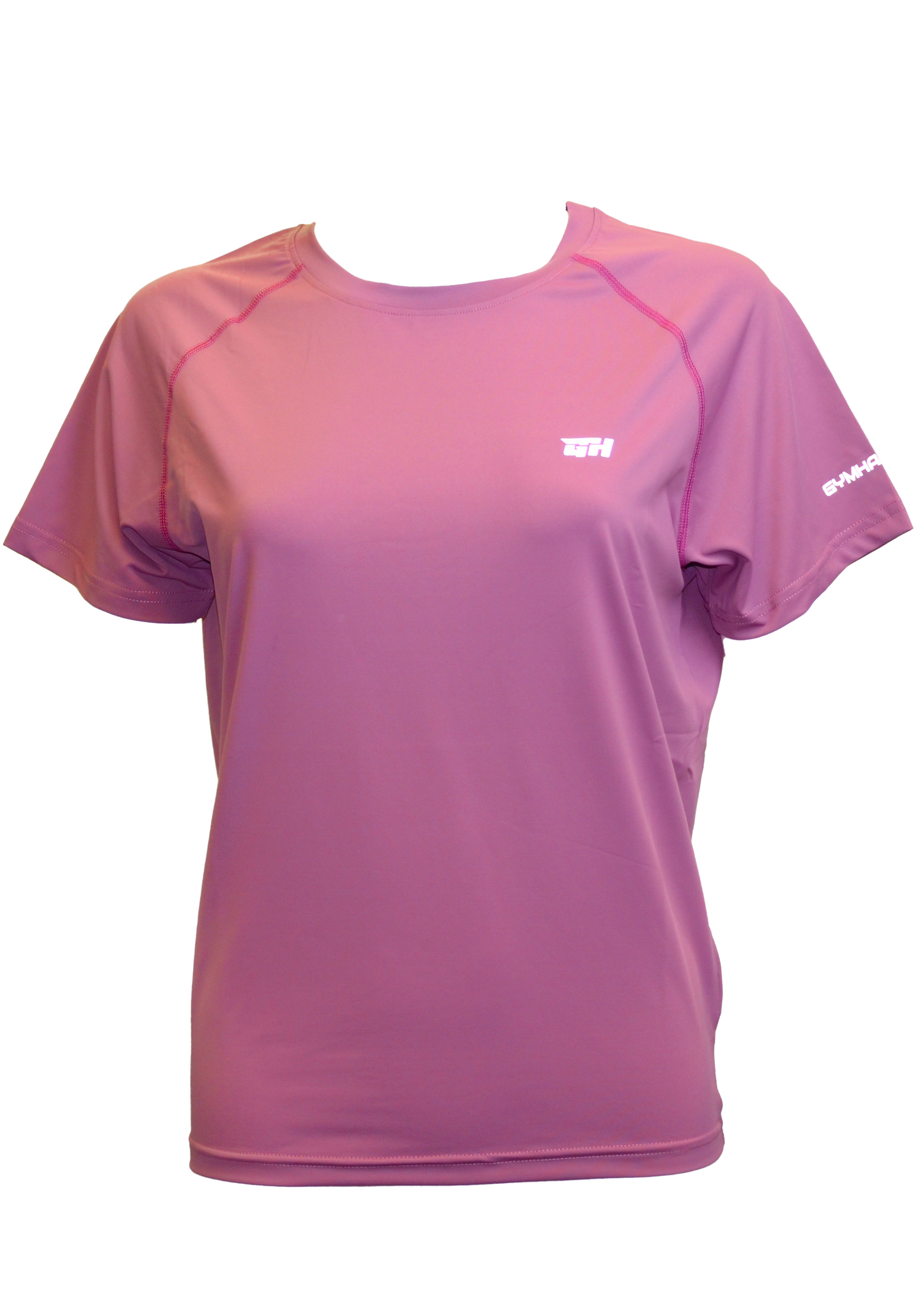 GH Women's Round Neck Gym T-Shirt - High-Performance Polyester & Elastane, Moisture-Wicking, Stretchable Fit for Intense Workouts